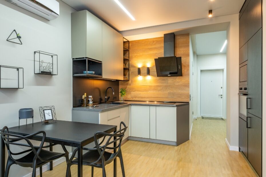 Cozinha Americana com Sala Pequena