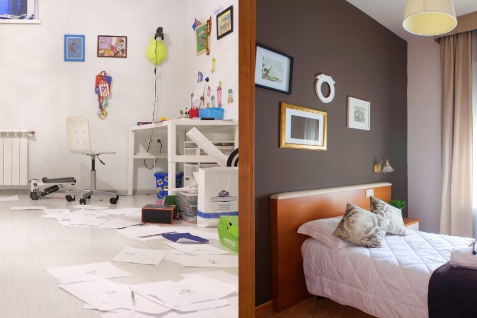 Quarto de casal pequeno planejado