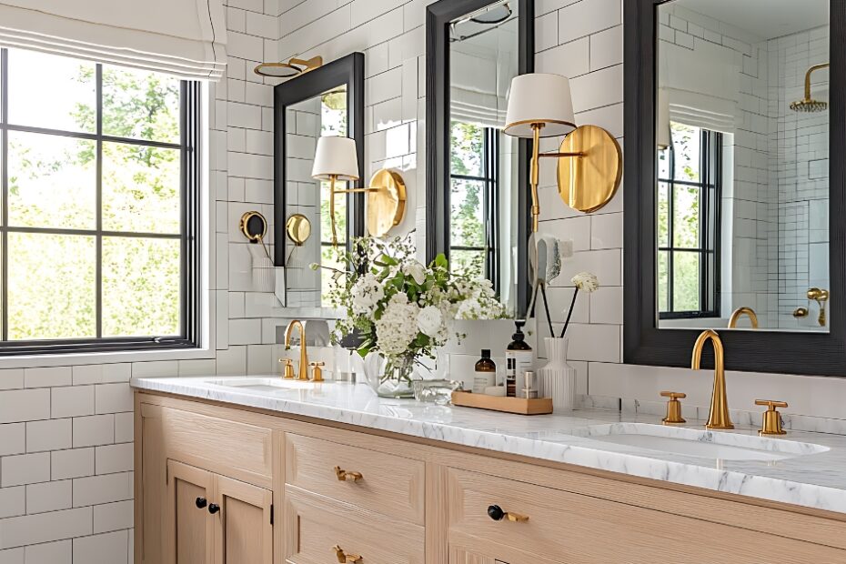 Luminária para espelho de banheiro: combine beleza e funcionalidade com as melhores opções de iluminação para o seu espaço.