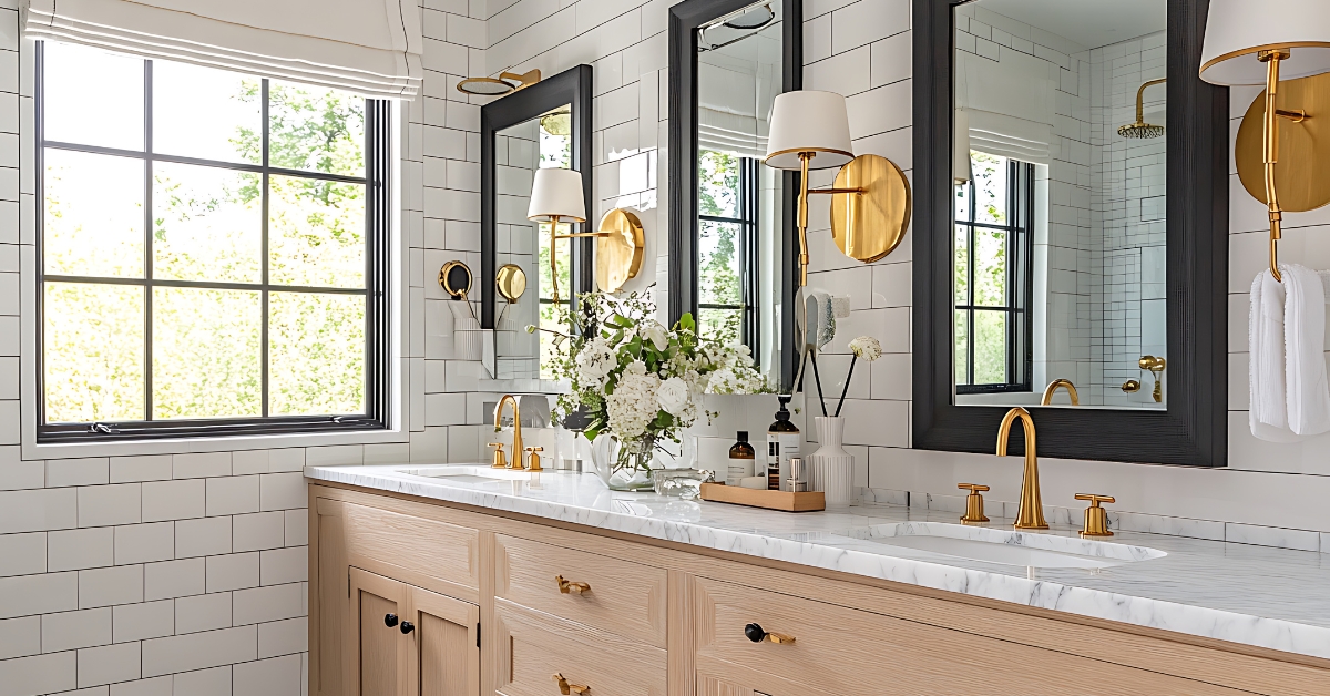 Luminária para espelho de banheiro: combine beleza e funcionalidade com as melhores opções de iluminação para o seu espaço.