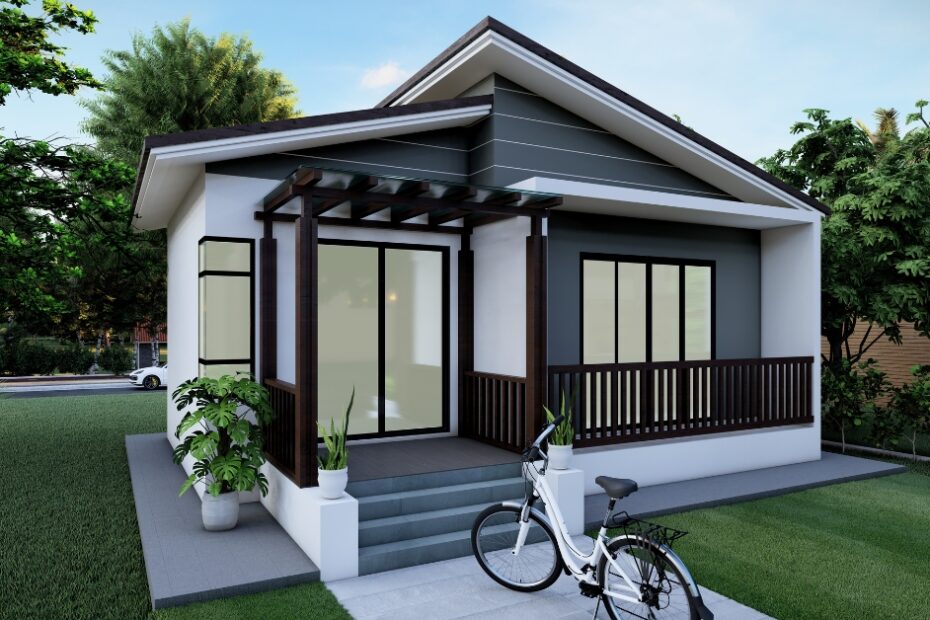 Tendência arquitetônica de casas pequenas e modernas em 2025