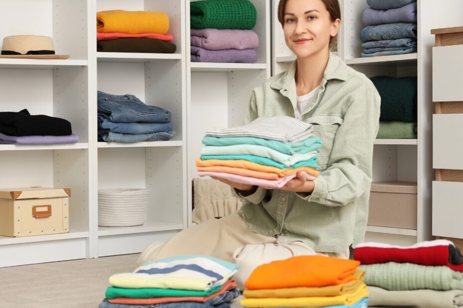 Dicas práticas de como arrumar o guarda-roupa de forma eficiente, utilizando organizadores, cabides e agrupando roupas por categorias e estações.