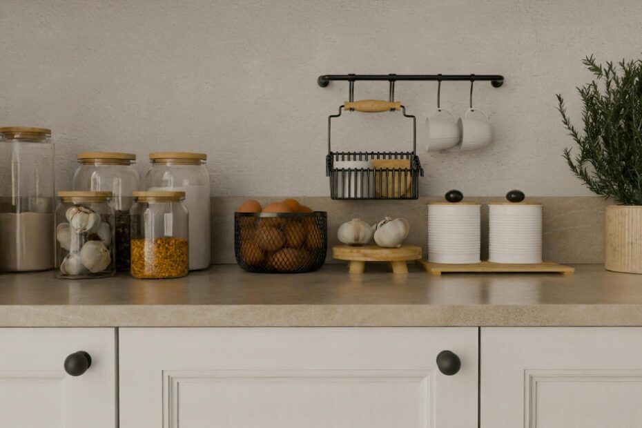 Cozinha pequena organizada, com soluções práticas para otimizar o espaço e facilitar o dia a dia.