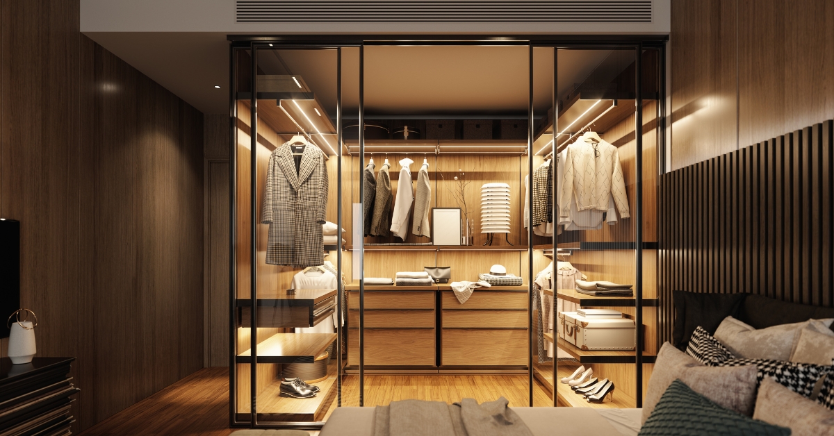 Dicas para organizar o closet casal com estilo e praticidade, incluindo ideias de layout, iluminação e uso do closet de gesso.