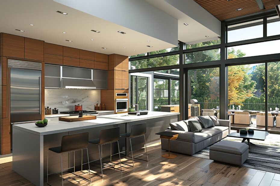 Projeto moderno de área de serviço pequena com marcenaria planejada inteligente, tanque esculpido em pedra e iluminação de LED sofisticada.